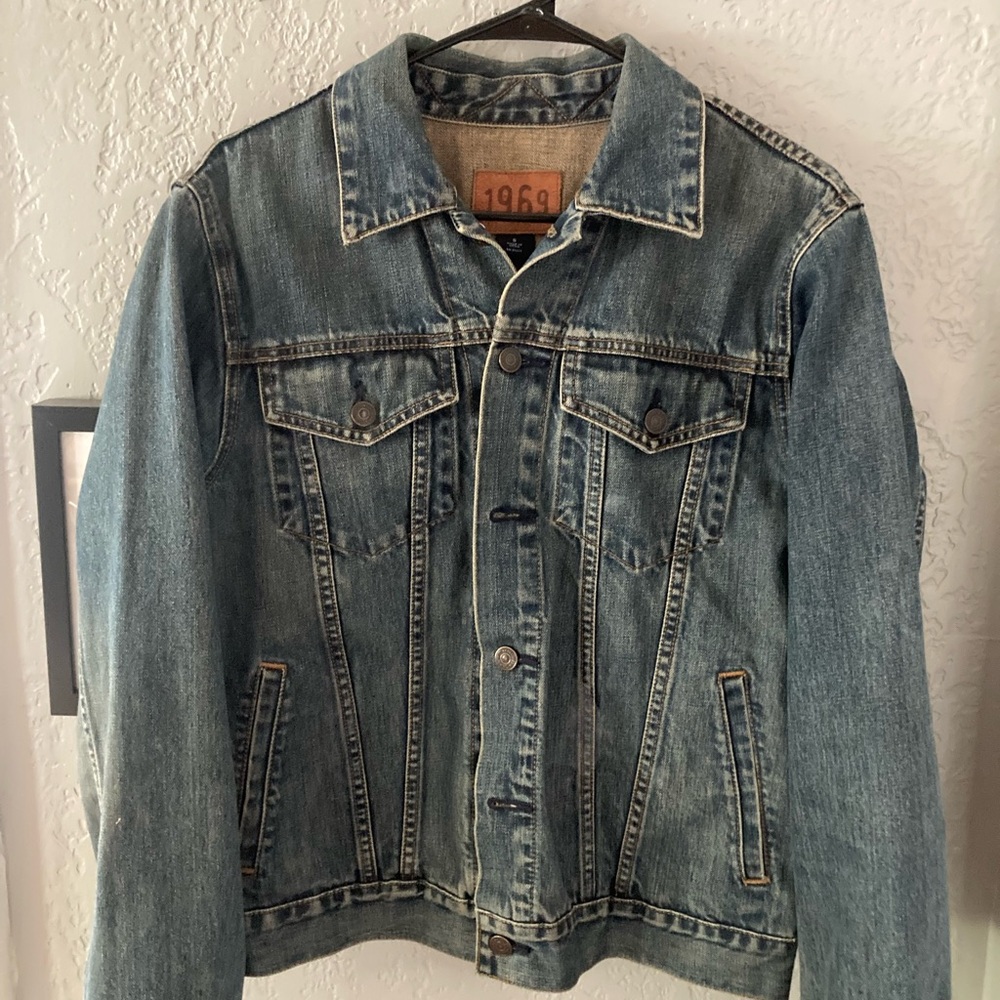1969 Denim Jacket, Dark Distressed Navy
